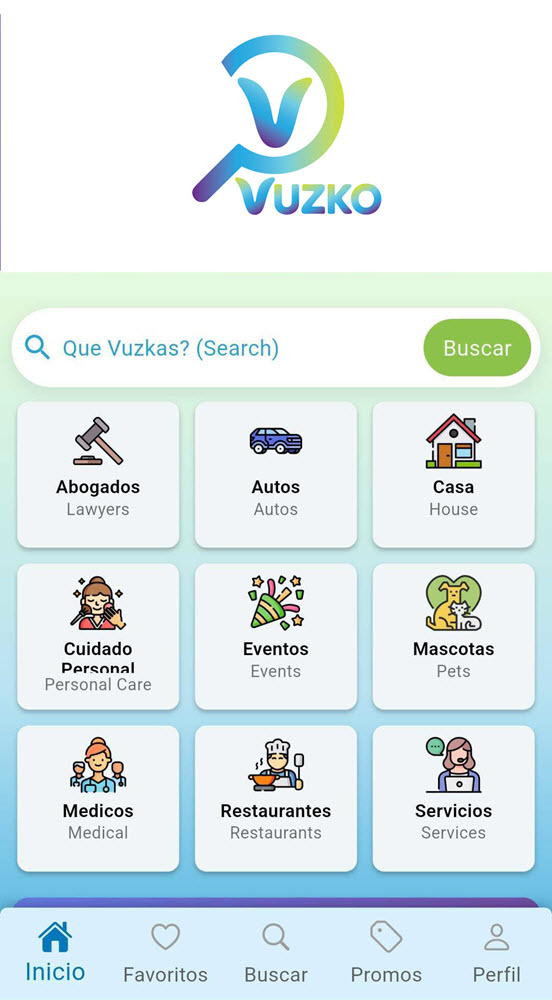 Categorías en Vuzko